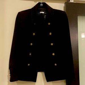 Zara Pea Coat Jacket Black